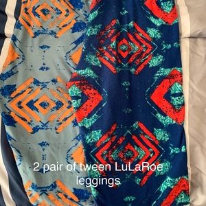 2 pair of tween LuLaRoe leggings